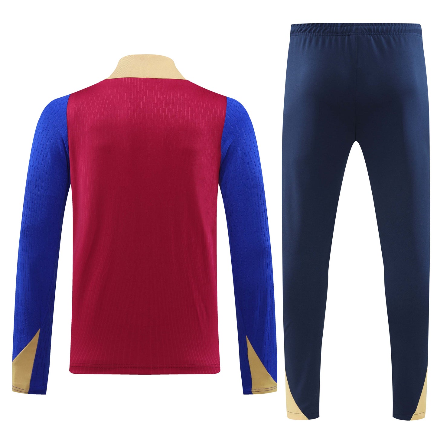 Barcelona 2024-25 Red Blue and Gold Half-zip Training Tracksuit Set