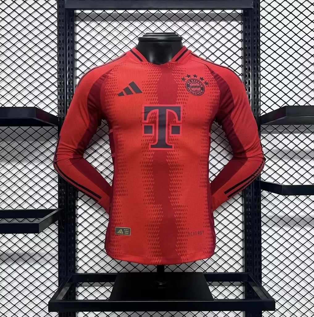 FC Bayern Munich 2024-25 Home Long Sleeve Player Version  Jersey