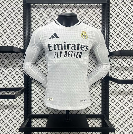 Real Madrid CF 2024-25 Home Long Sleeve Player Version Jersey