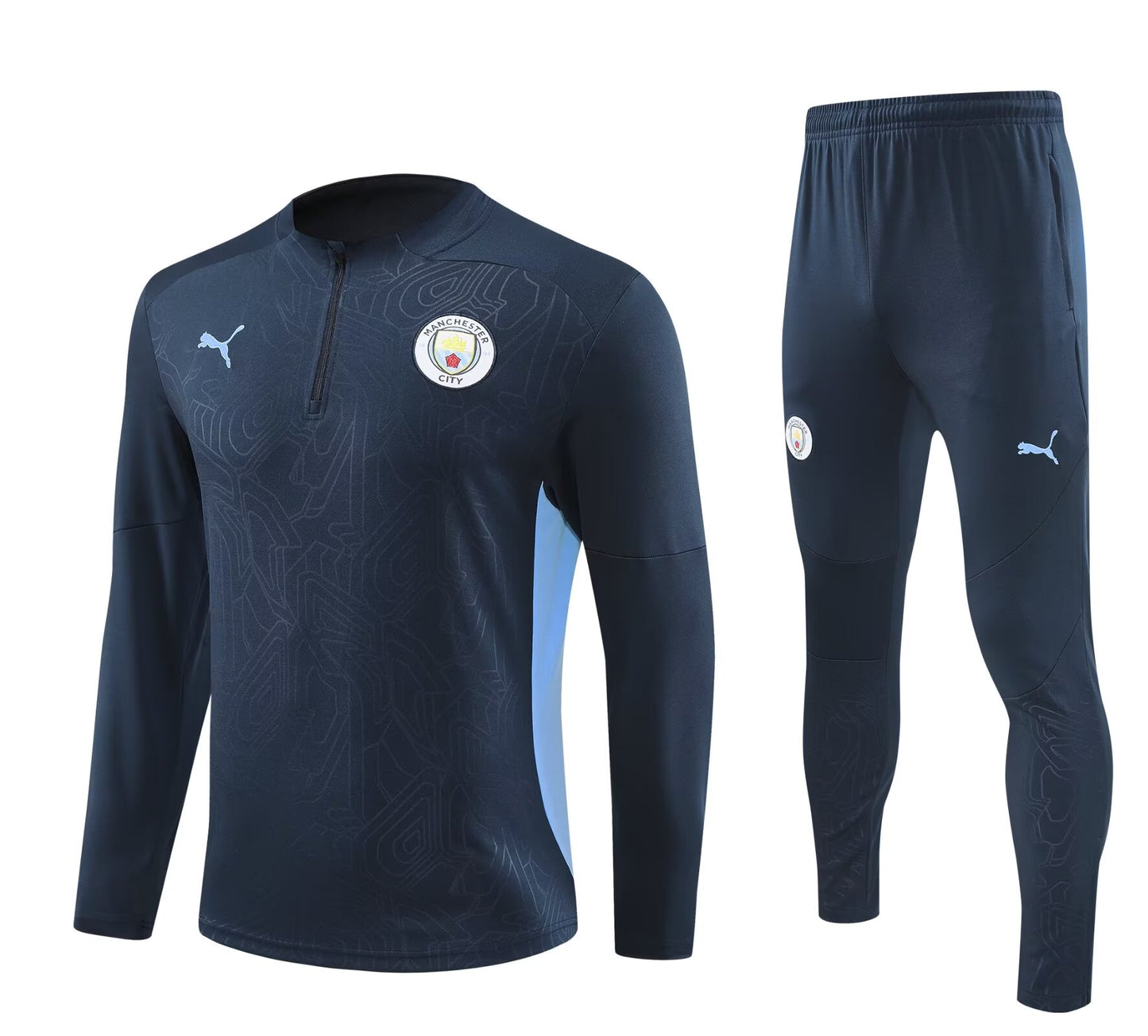 Manchester City 2024-25 Navy Half-Zip Tracksuit Set