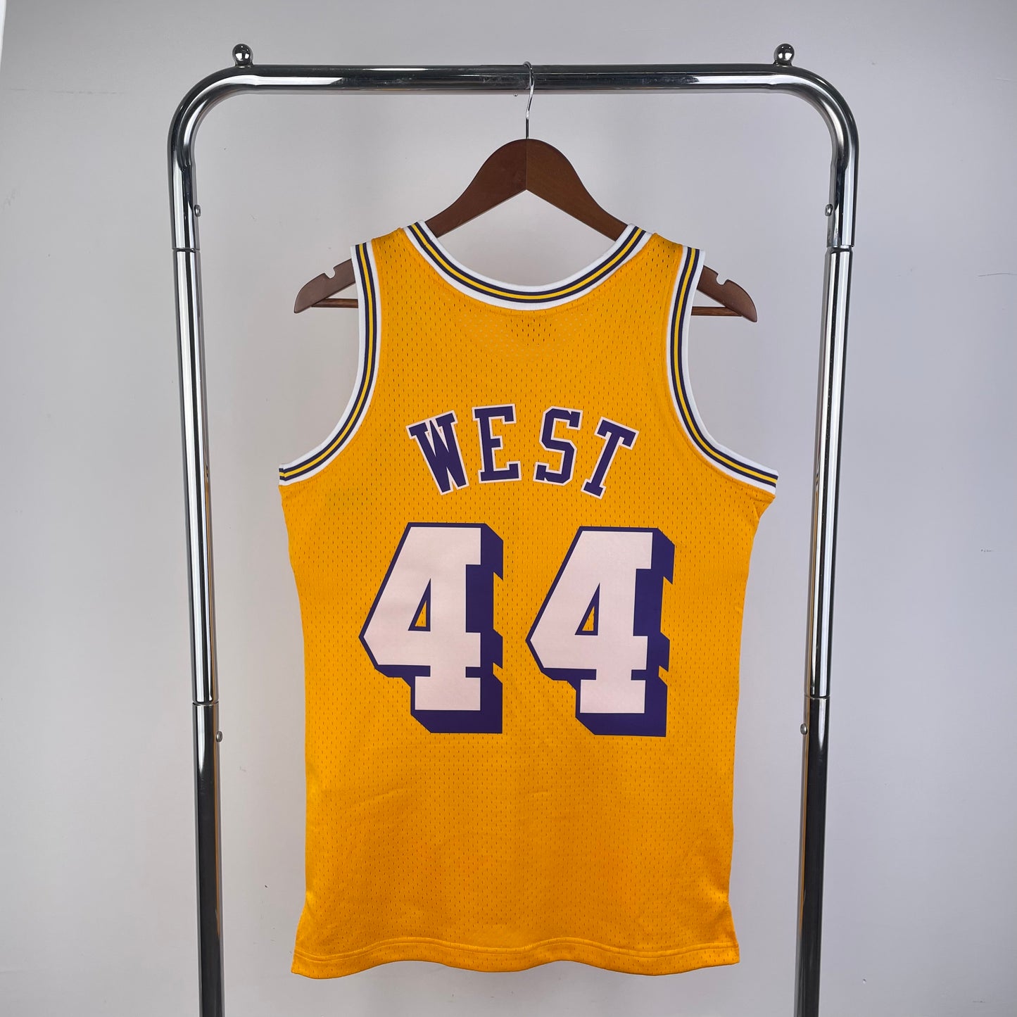 Los Angeles Lakers 1971-72 Jerry West Gold Mitchell & Ness Hardwood Classics Swingman Jersey