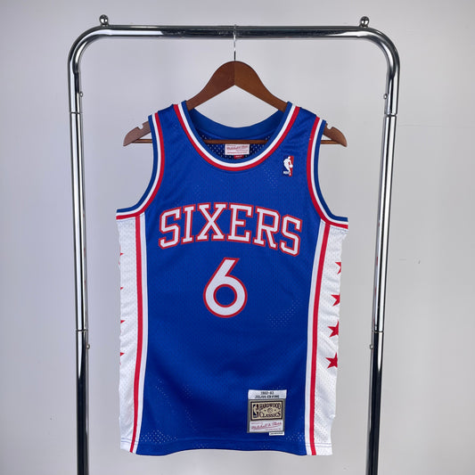 Philadelphia 76ers 1982-83 Julius Erving Blue Mitchell & Ness Swingman Hardwood Classics Jersey