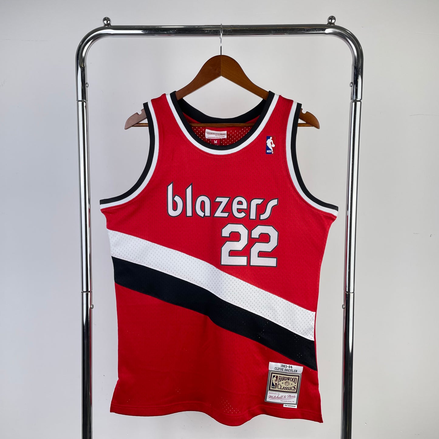 Portland Trail Blazers 1983-84 Clyde Drexler Red Mitchell & Ness Hardwood Classic Swingman Jersey