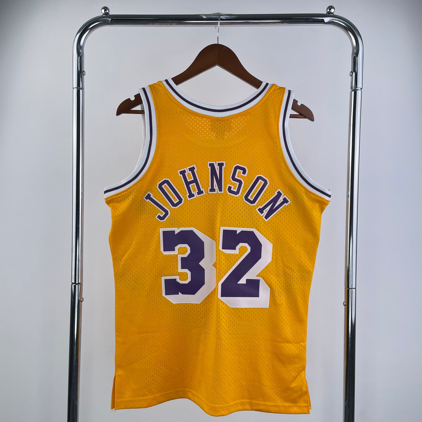 Los Angeles Lakers 1984-85 Magic Johnson Gold Mitchell & Ness Hardwood Classics Swingman Jersey