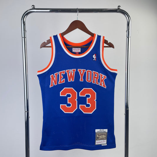 New York Knicks 1991-92 Blue Mitchell & Ness Hardwood Classics Road Swingman Jersey