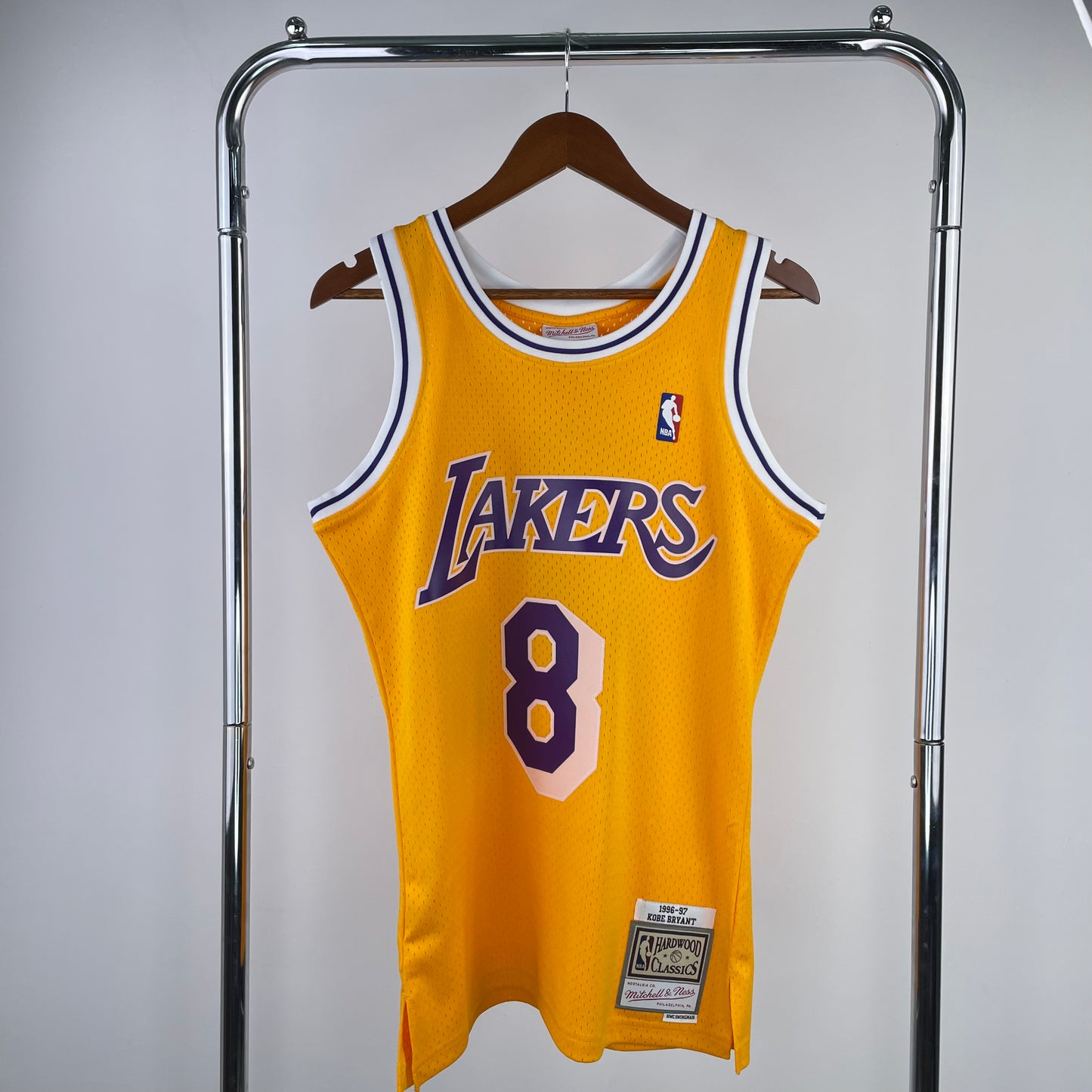 Los Angeles Lakers 1996-97 Kobe Bryant Gold Mitchell & Ness Hardwood Classics Swingman Jersey