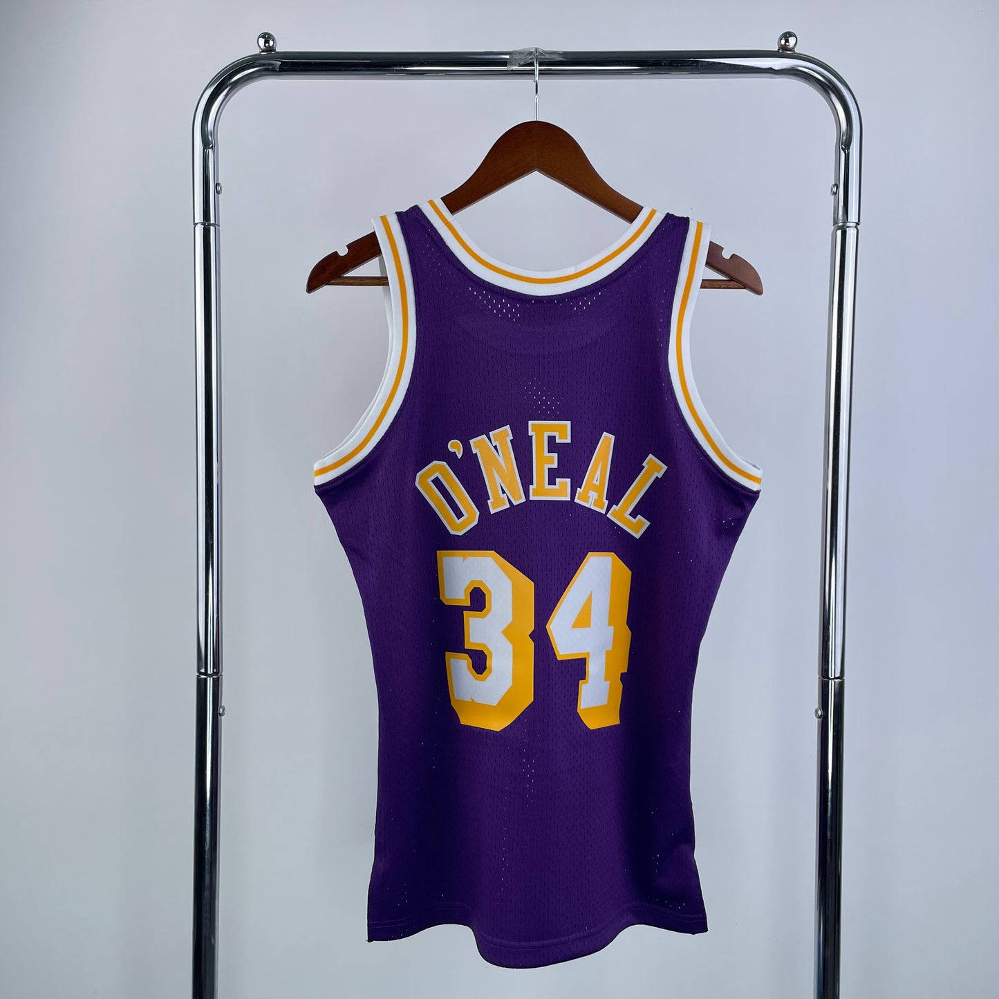 Los Angeles Lakers 1996-97 Shaquille O'Neal Purple Mitchell & Ness Hardwood Classics Swingman Jersey