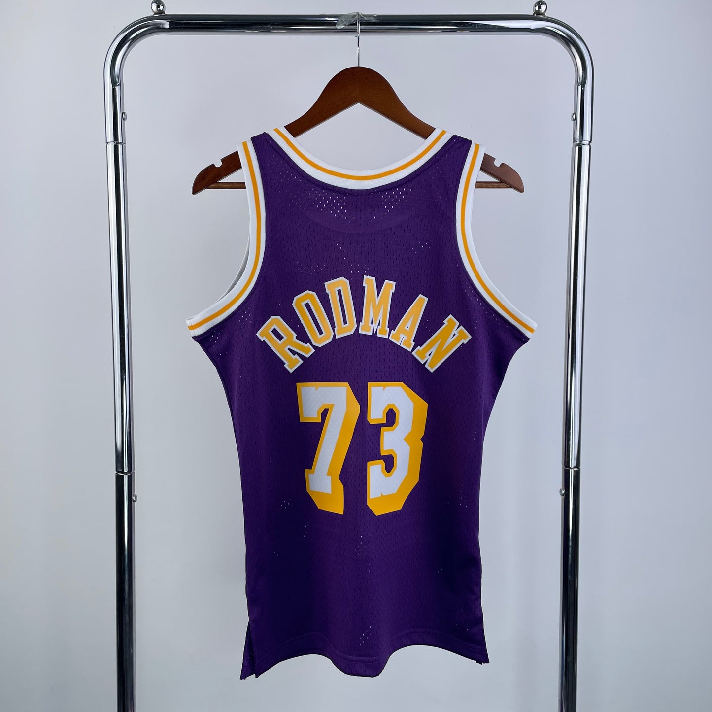 Los Angeles Lakers 1998-99 Dennis Rodman Purple Mitchell & Ness Hardwood Classics Swingman Jersey