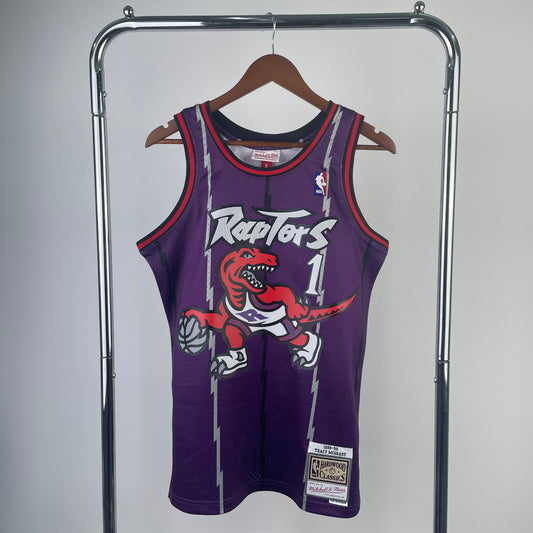 Toronto Raptors 1998-99 Tracy McGrady Mitchell & Ness Purple Hardwood Classics Swingman Jersey