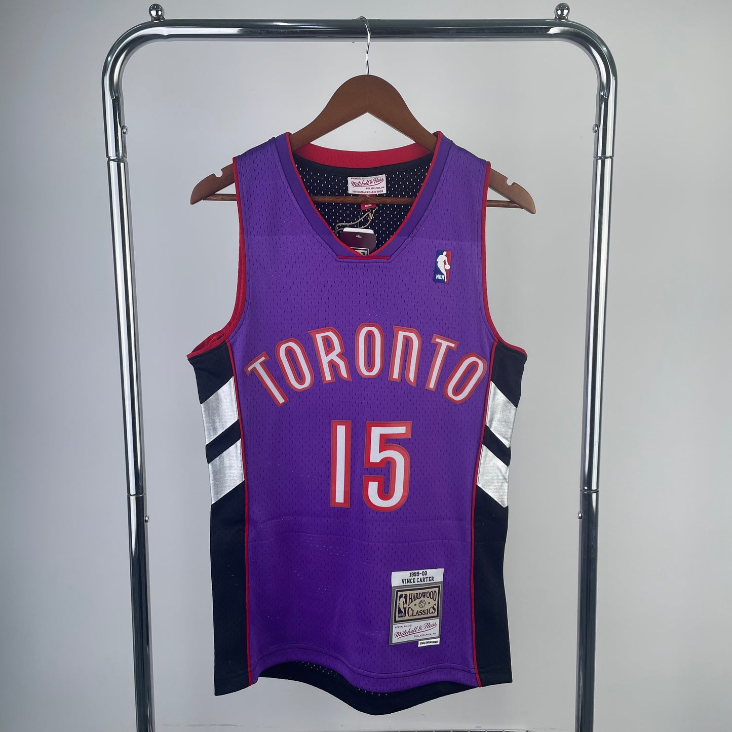 Toronto Raptors 1999-00 Vince Carter Mitchell & Ness Purple Hardwood Classics Swingman Jersey