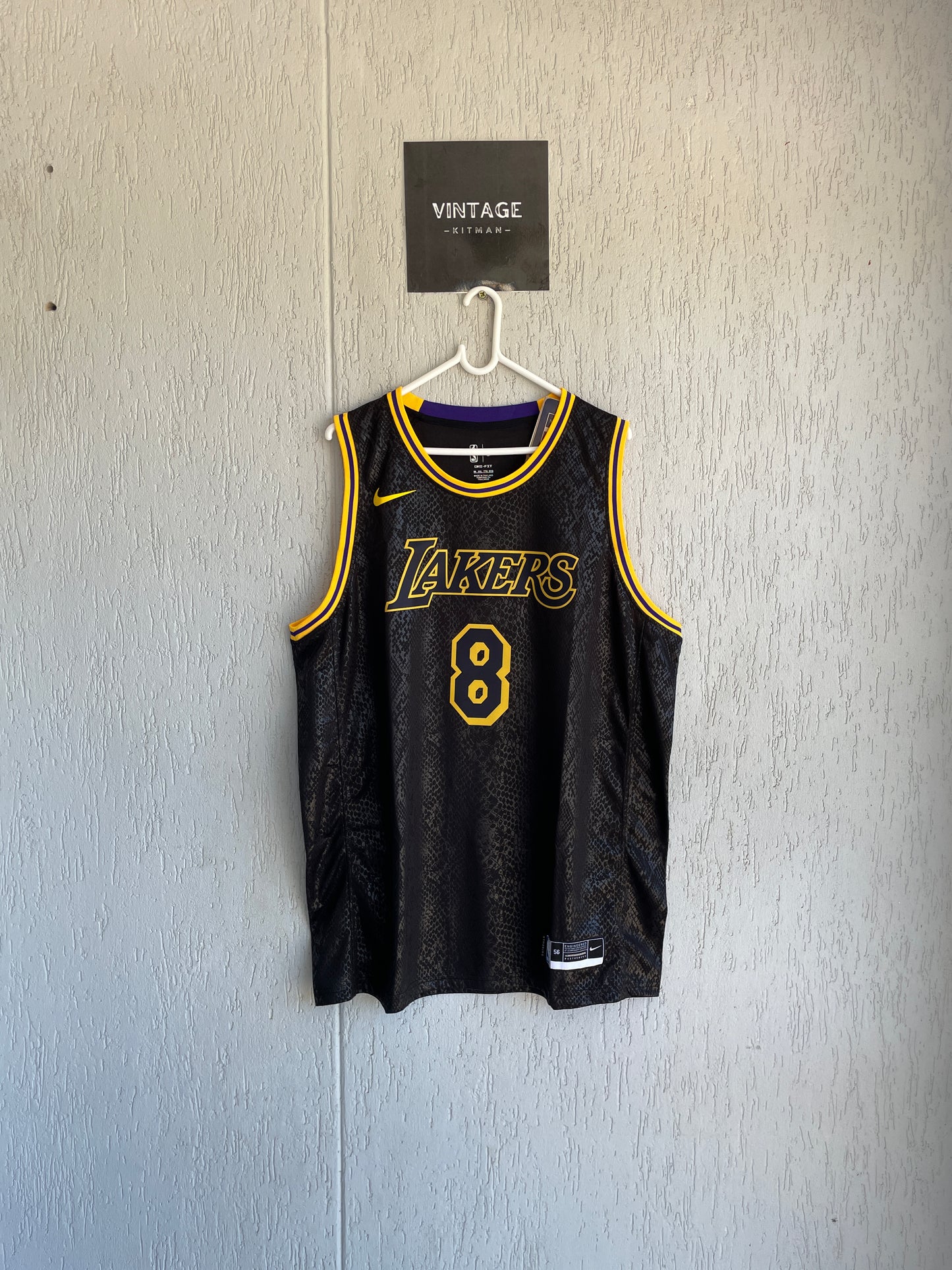 Los Angeles Lakers 2018-19 #8 Kobe Bryant Nike Black Swingman Jersey - Black Mamba Edition