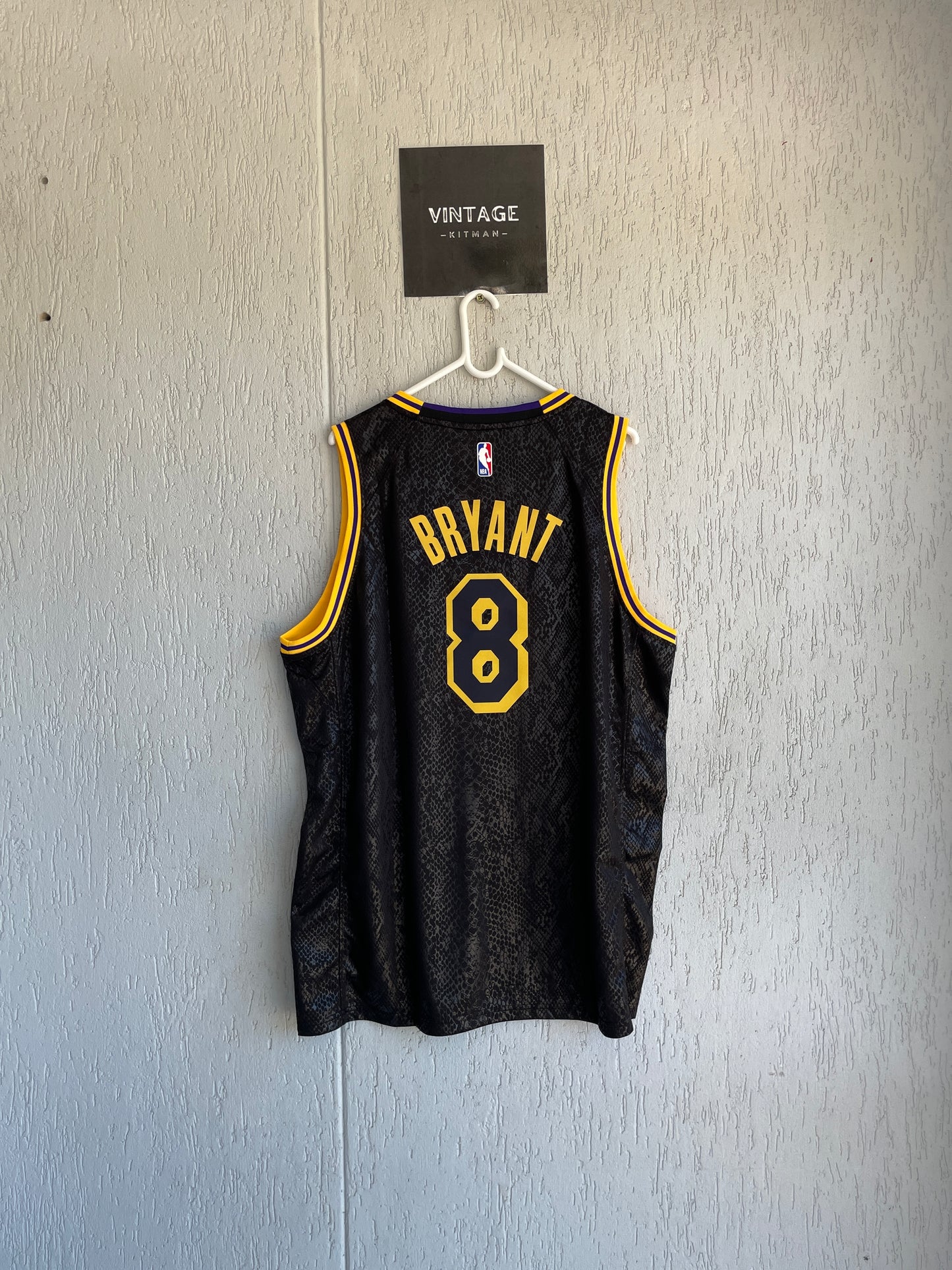 Los Angeles Lakers 2018-19 #8 Kobe Bryant Nike Black Swingman Jersey - Black Mamba Edition